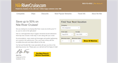 Desktop Screenshot of nilerivercruise.com